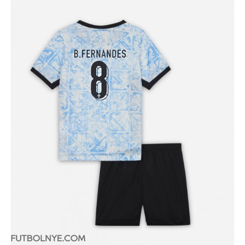 Camiseta Portugal Bruno Fernandes #8 Visitante Equipación para niños Eurocopa 2024 manga corta (+ pantalones cortos)